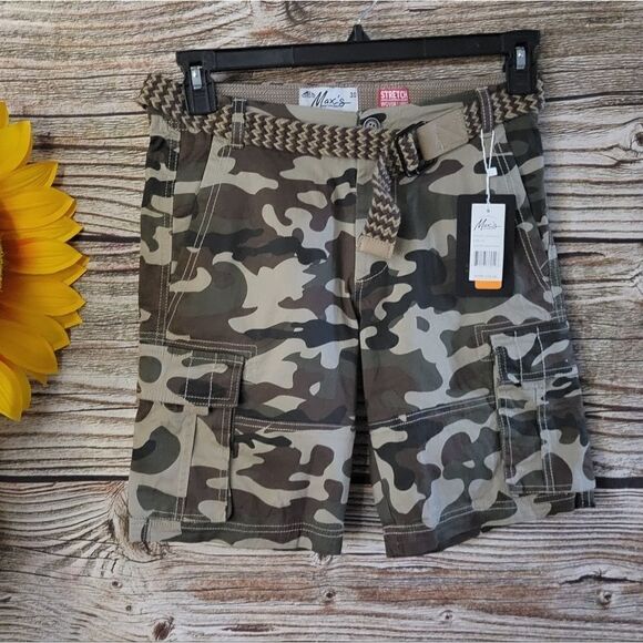"Max's" men's camouflage shorts Size: 30 advanced comfort NWT - Picture 1 of 8